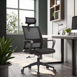 secretarial office seat, catalina office seeat, 5-seater waiting sofa, 1.4m receptioon office desk, 2-door filing cabinet