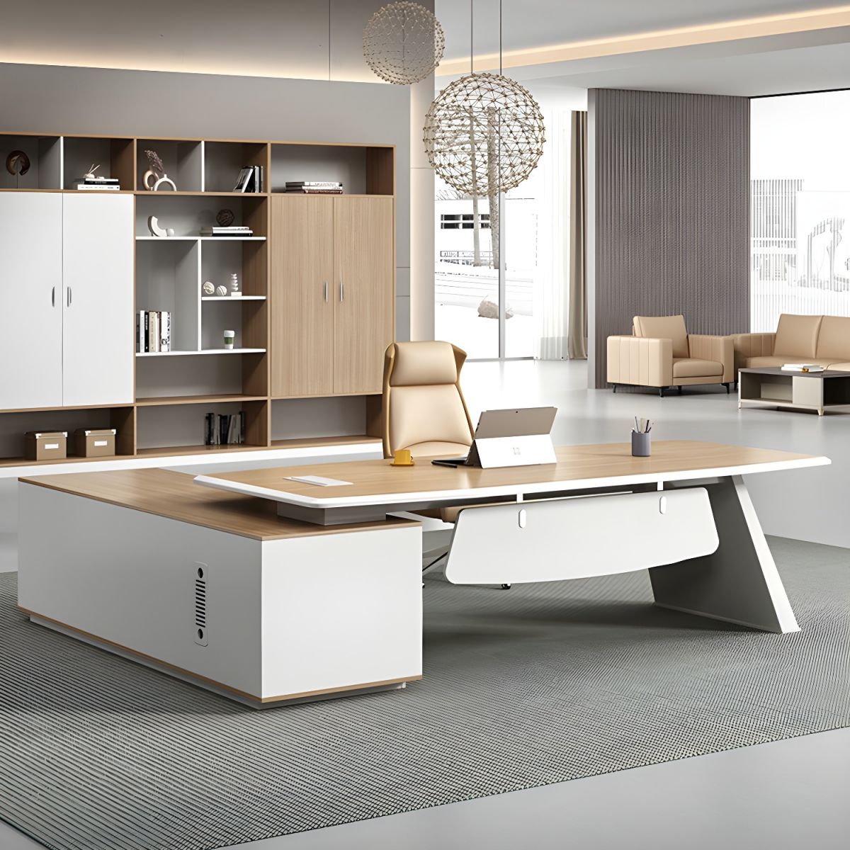 tosca office seat,3-door filing cabinet, clerical office seat, 1-way office workstatiion, secretarial office seat, catalina office seeat, 5-seater waiting sofa, 1.4m receptioon office desk, 2-door filing cabinet
