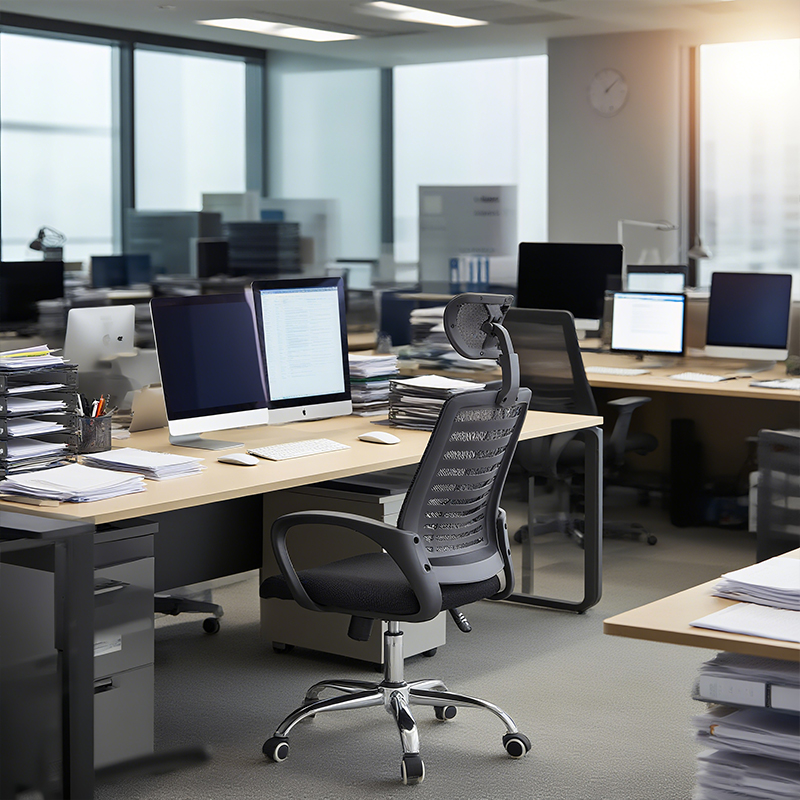 Black ergonomic office chair with headrest available in Nairobi, Kenya.