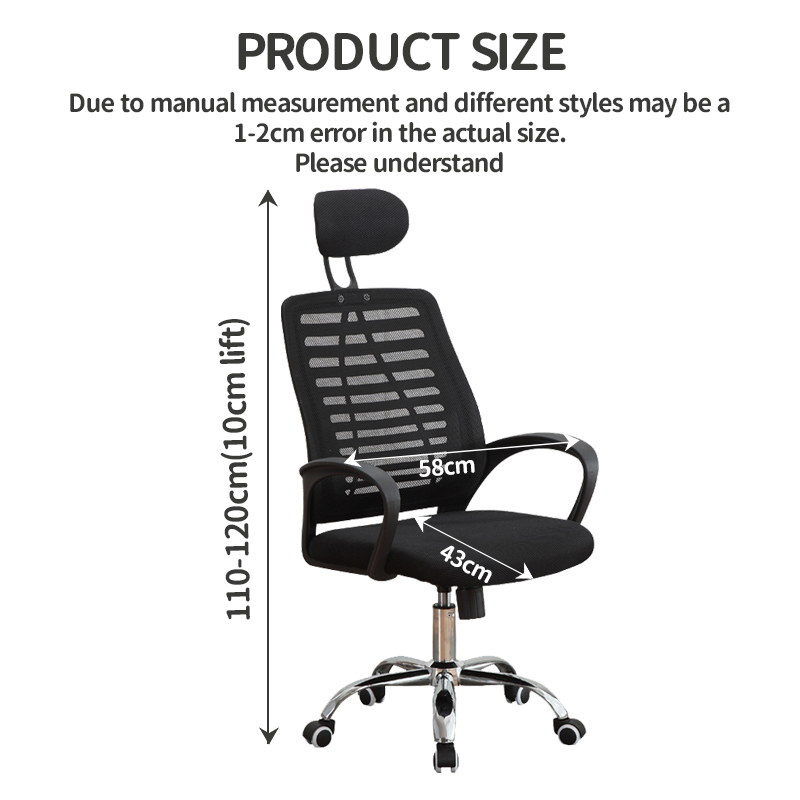 Black ergonomic office chair with headrest available in Nairobi, Kenya.