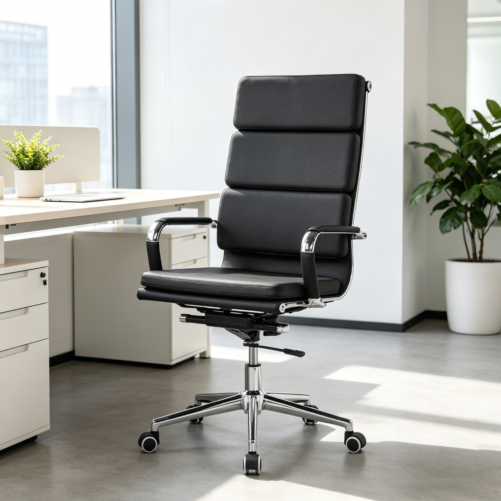 Executive office chair with ergonomic lumbar support and high-back design in Nairobi, Kenya