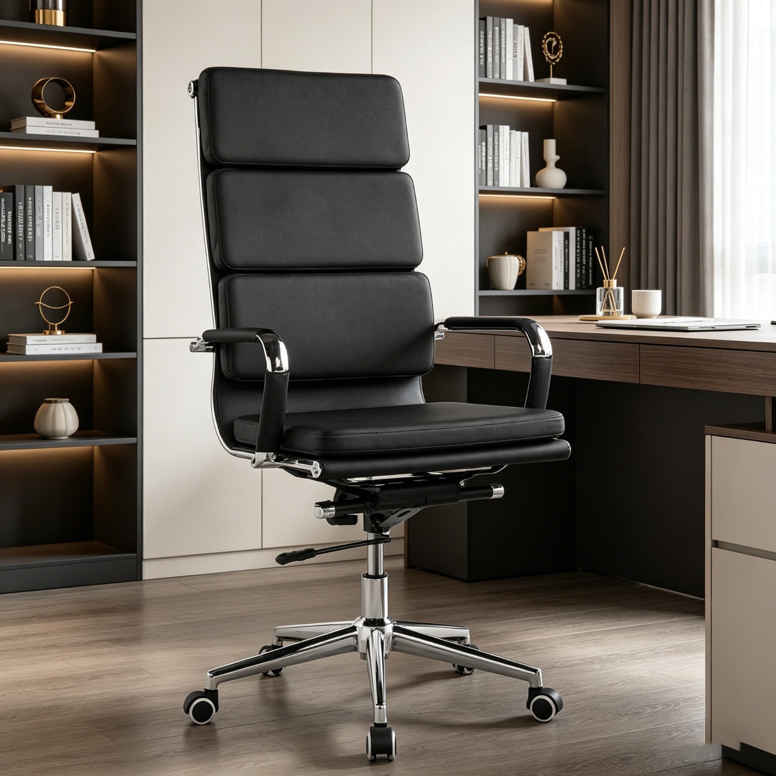 Executive office chair with ergonomic lumbar support and high-back design in Nairobi, Kenya
