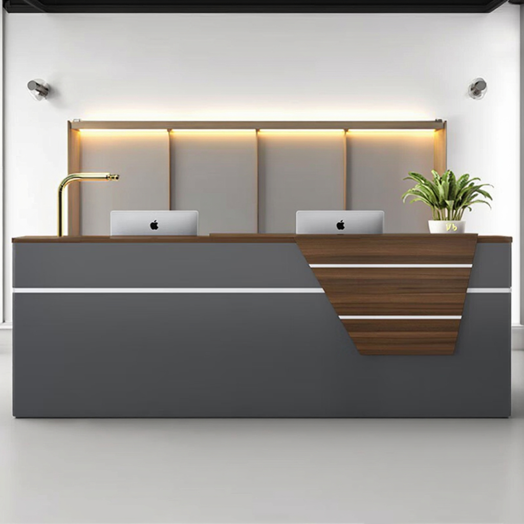 Reception office desk with drawers and storage cabinets for front office use in Nairobi, Kenya.