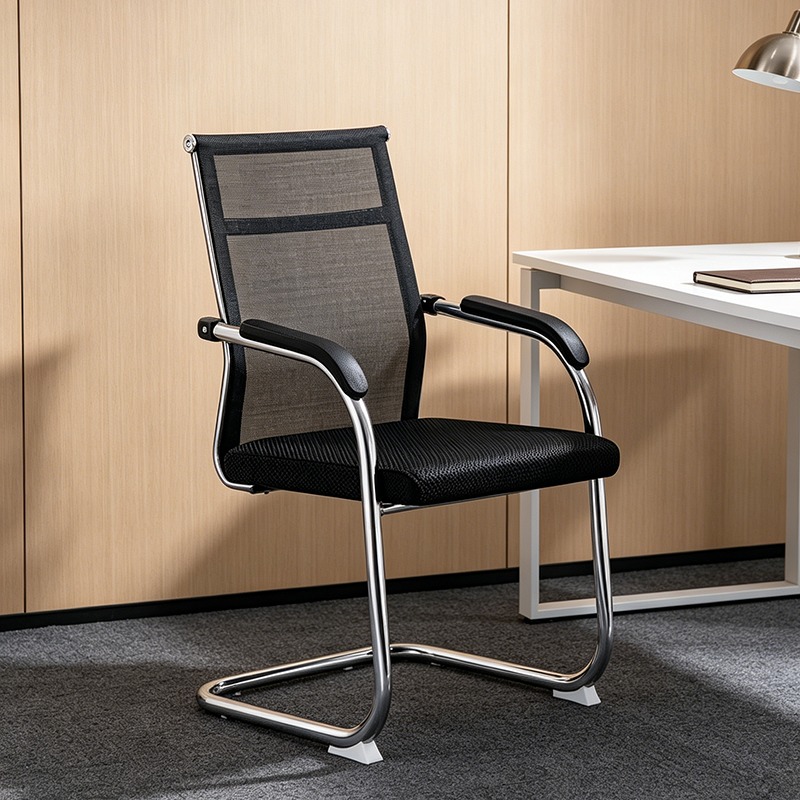 Ergonomic mesh visitors chair with cushioned seat and chrome frame in Nairobi, Kenya