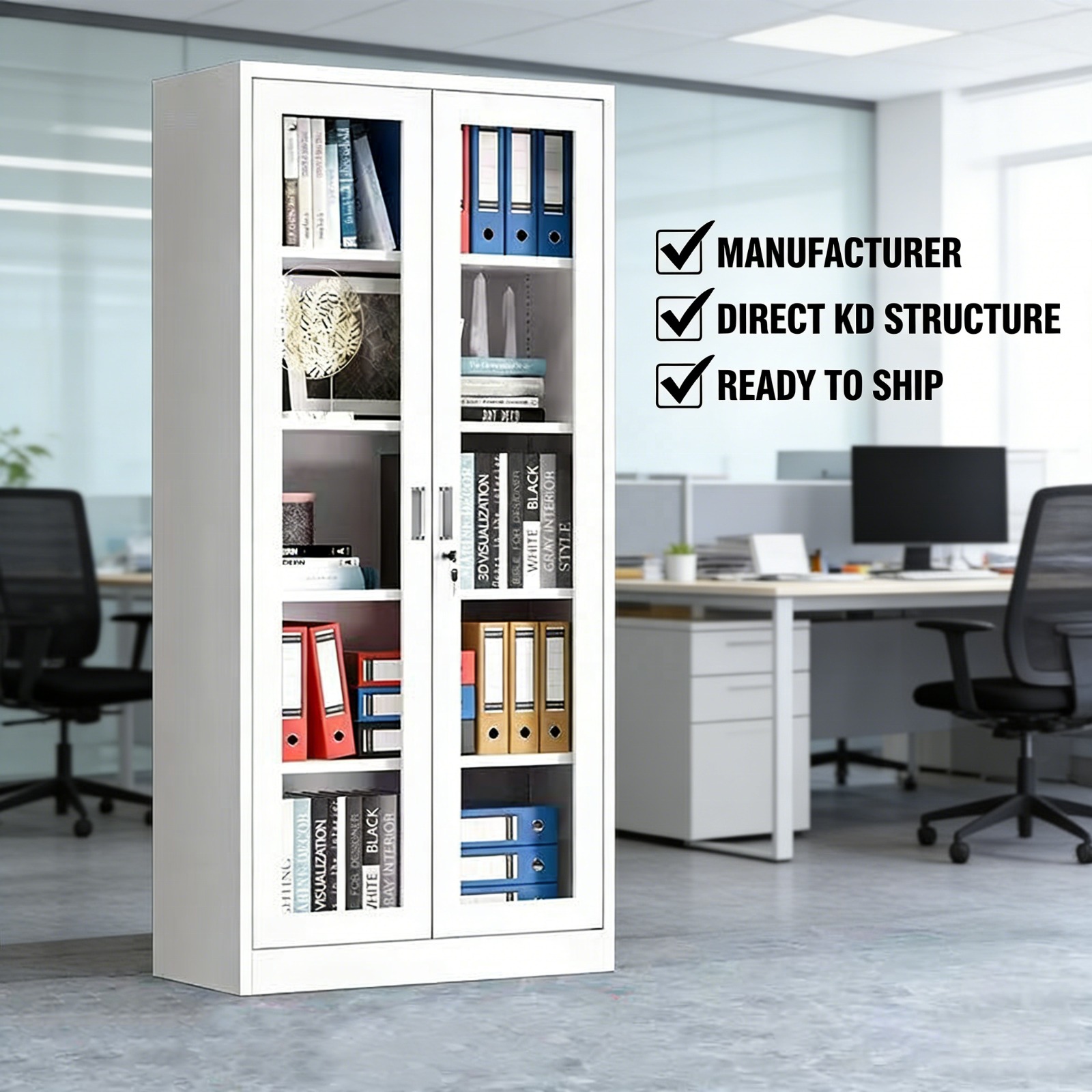 Heavy-duty metallic filing cabinet with lockable storage drawers in Nairobi, Kenya.