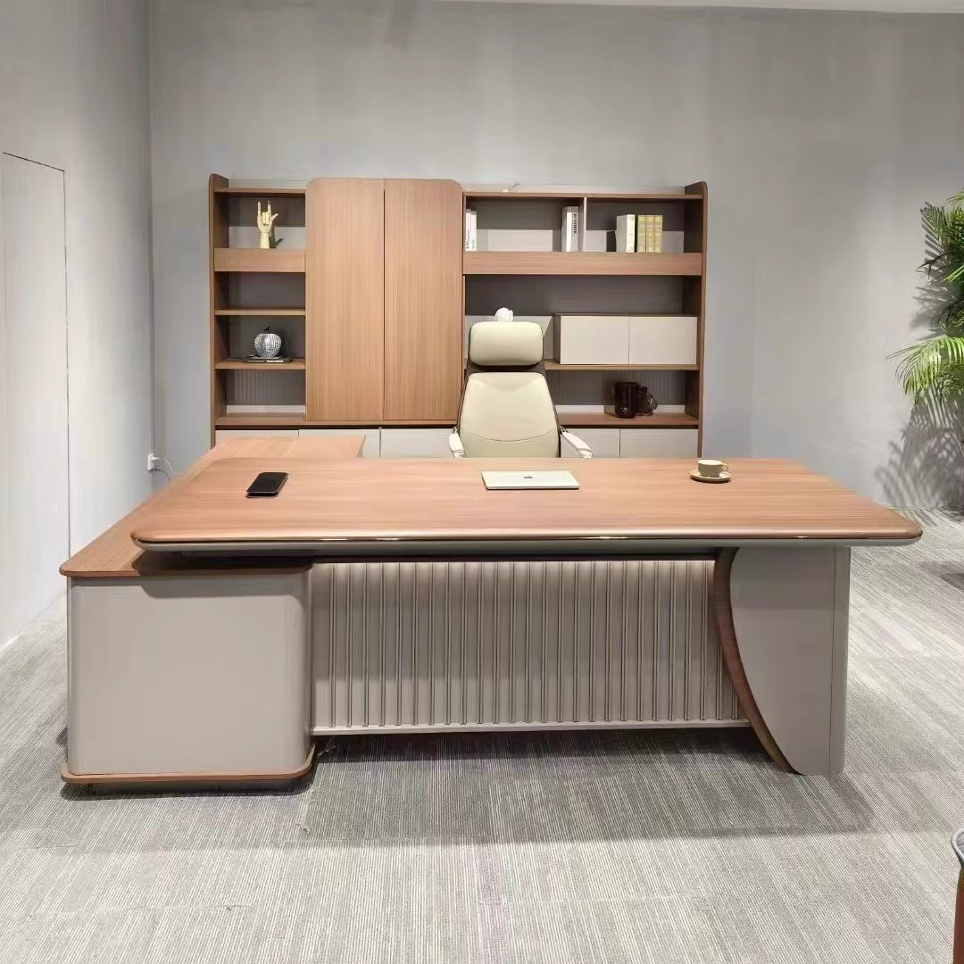 2.2 metre executive office desk with lockable drawers and storage cabinet in Nairobi, Kenya.