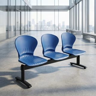 Plastic 3-link waiting bench for office reception and waiting areas in Nairobi, Kenya