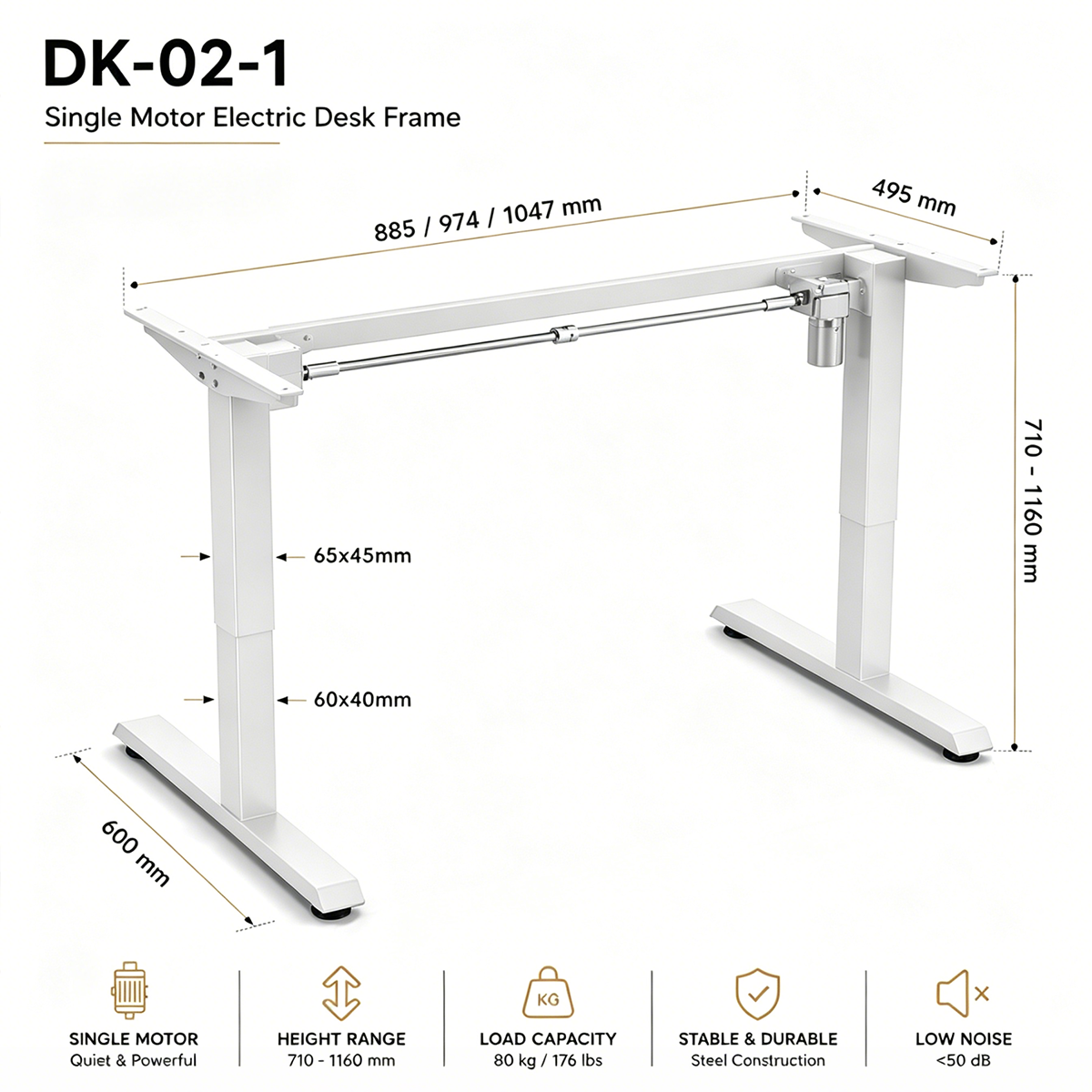 Electric adjustable office table for ergonomic sit-stand workspaces in Nairobi, Kenya