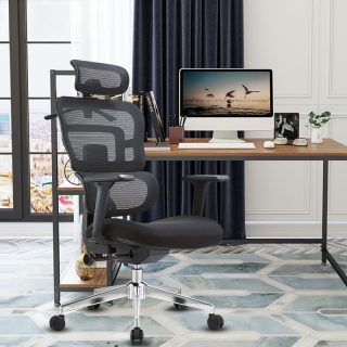Orthopedic office seat with ergonomic back support, cushioned seat, adjustable height, and swivel base for comfortable office use in Nairobi, Kenya.