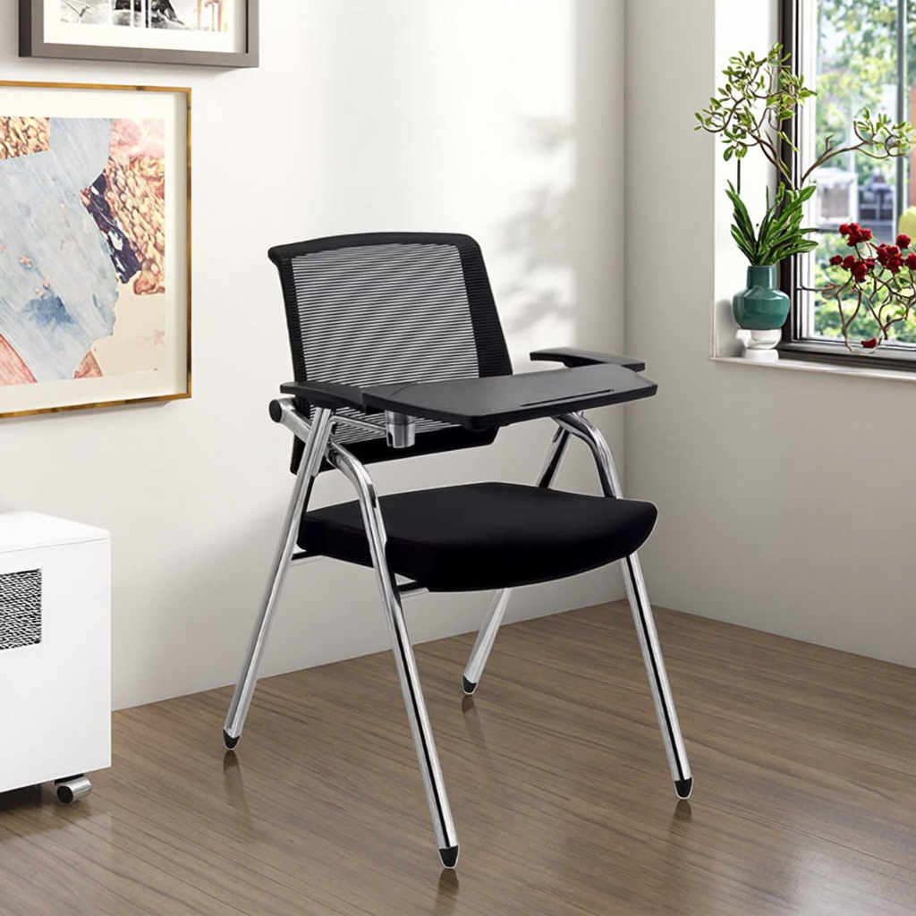 Foldable training seat with comfortable padded backrest and seat, designed for training rooms, seminars, classrooms, and conference spaces in Nairobi, Kenya.