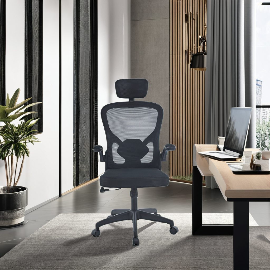 Orthopedic office seat with ergonomic lumbar support and comfortable padded backrest in Nairobi Kenya