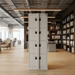 4-drawers filing cabinet with security bar for secure document storage in offices in Nairobi, Kenya.