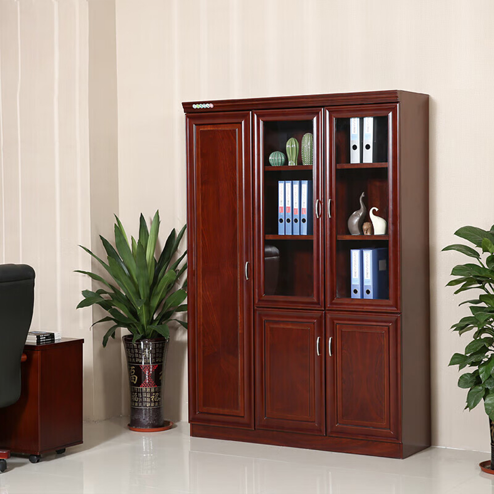 3-door wooden filing cabinet with spacious storage compartments for organizing files and office documents, ideal for offices, institutions, and workspaces in Nairobi, Kenya.