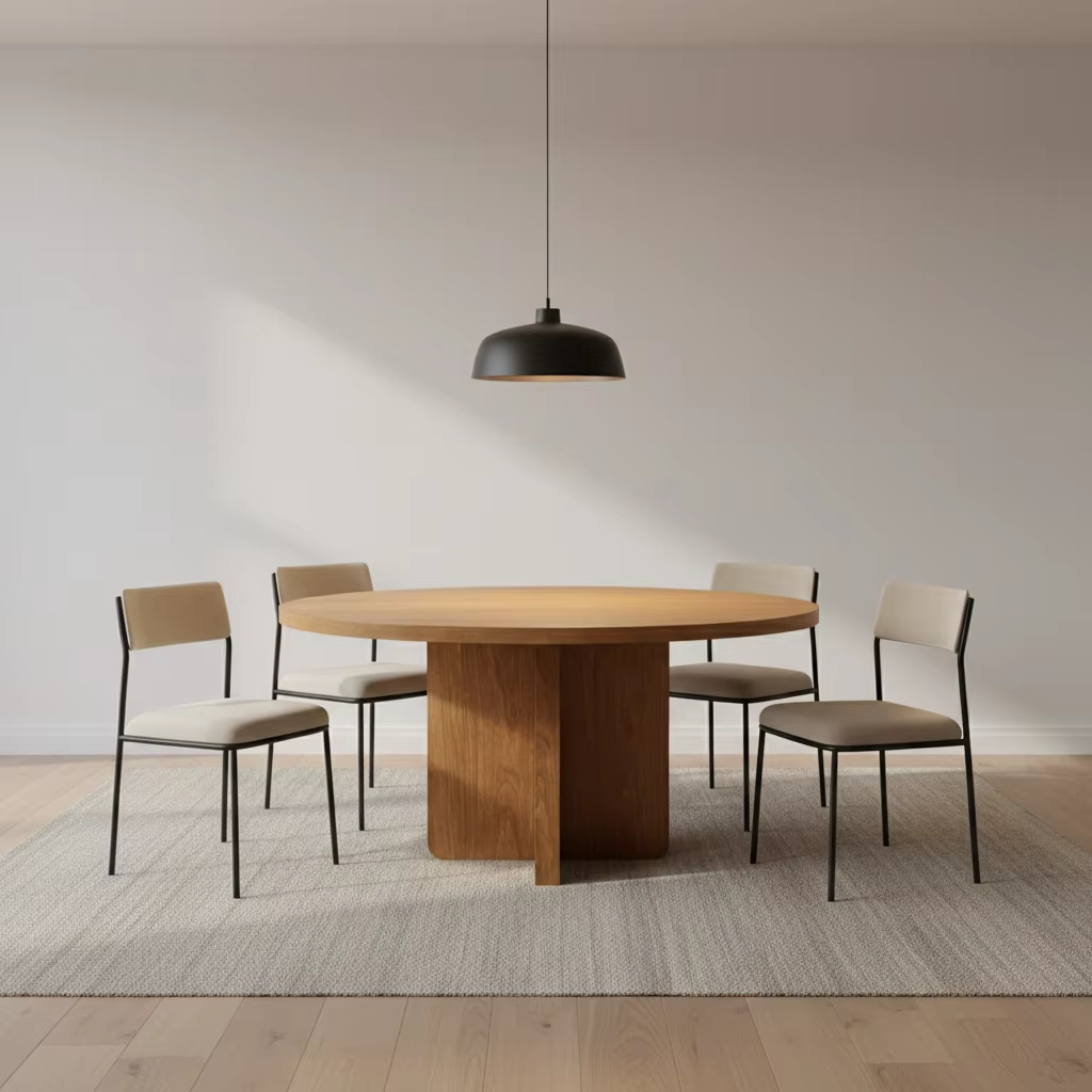 4-seater round conference table with a modern professional design for office meetings in Nairobi, Kenya.