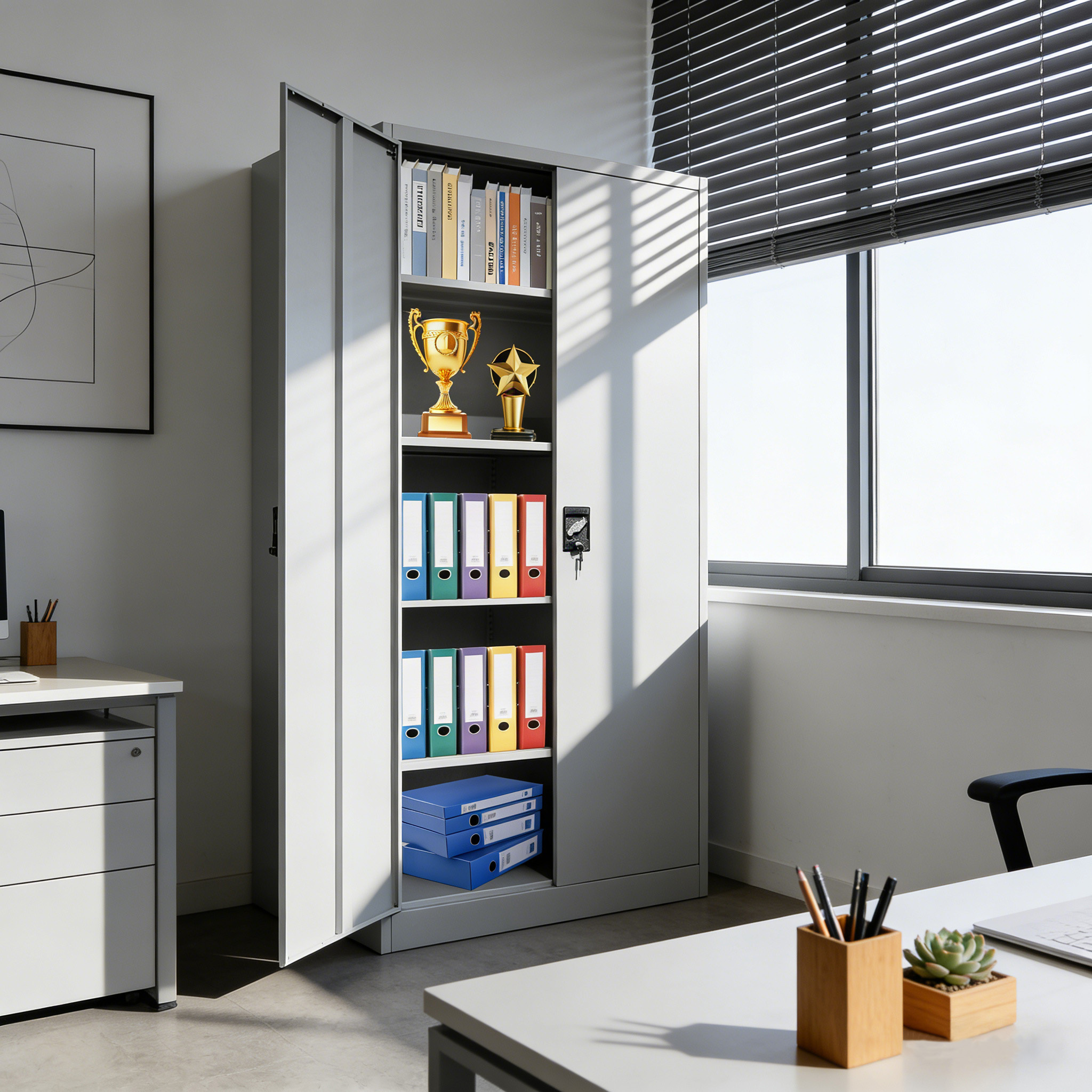 2-door metallic office filing cabinet for document storage in Nairobi, Kenya
