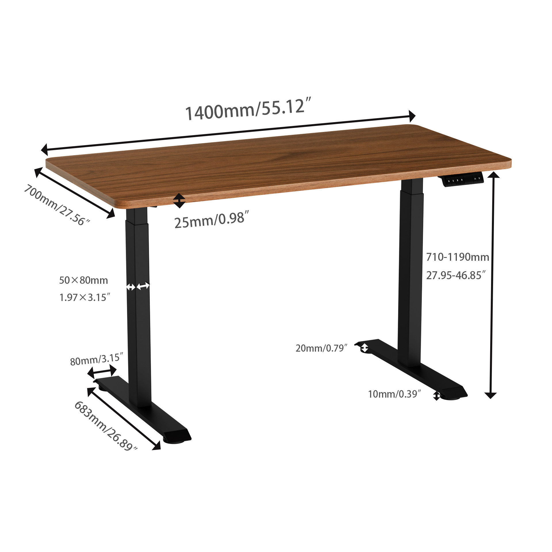 1.2M electric adjustable office table with height-adjustable design for sitting and standing, ideal for modern offices and home workspaces in Nairobi, Kenya.