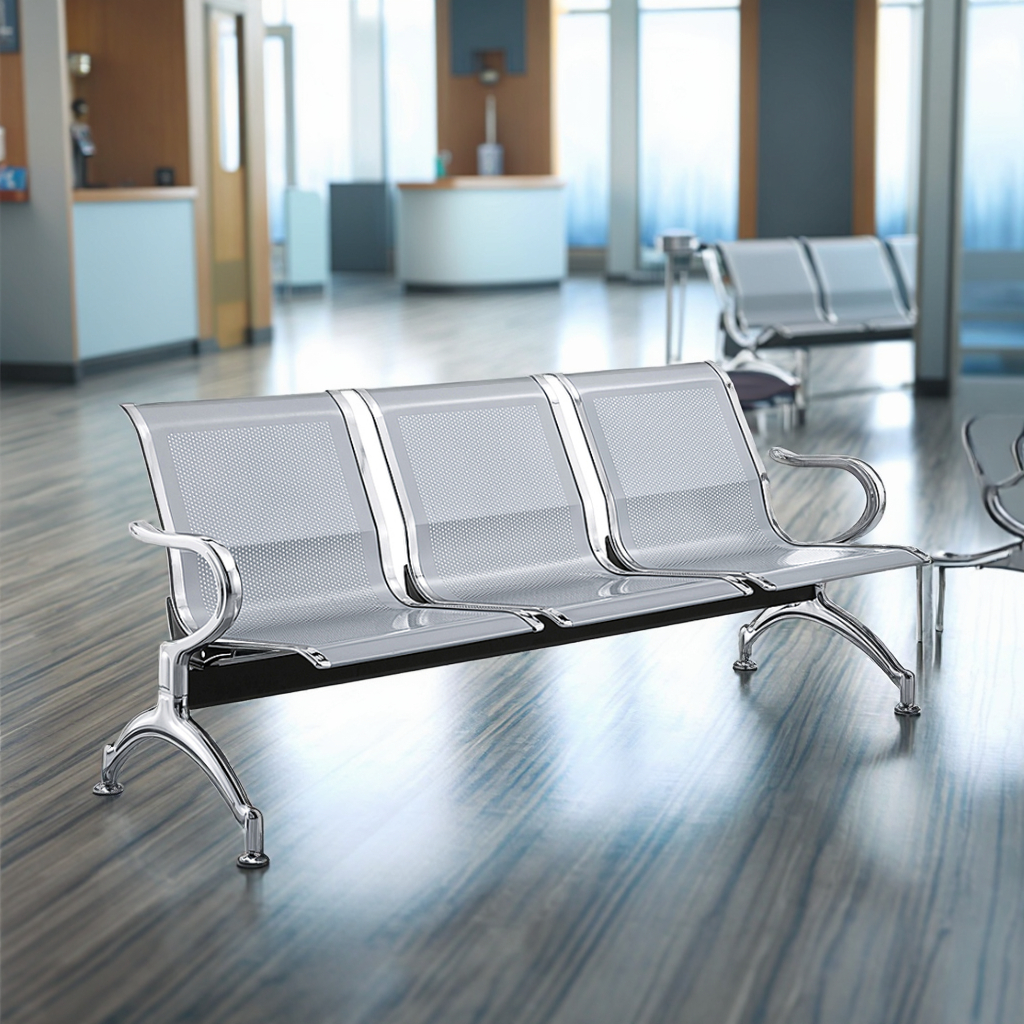 3-link non-padded office waiting bench for reception and waiting areas in Nairobi Kenya