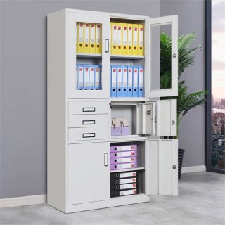 2-door metallic filing cabinet with lockable storage and adjustable shelves for office document organization in Nairobi, Kenya.