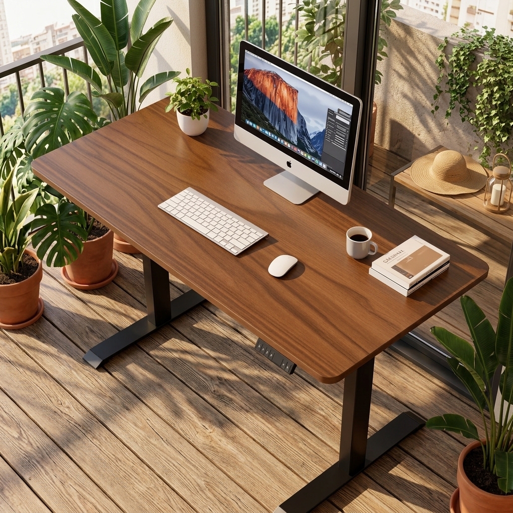 1.2M electric adjustable office table with height-adjustable design for sitting and standing, ideal for modern offices and home workspaces in Nairobi, Kenya.