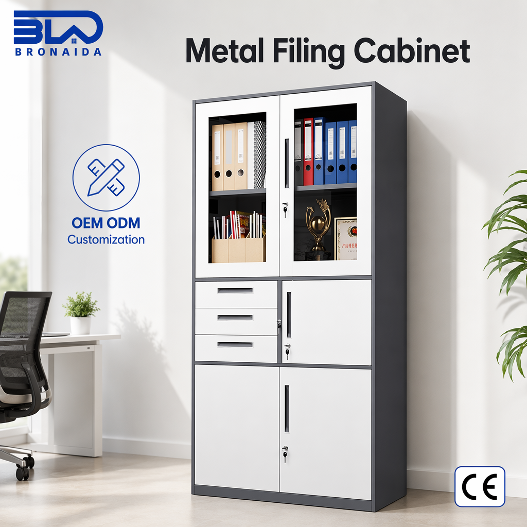Filing cabinet with integrated safe for secure office document storage in Nairobi, Kenya.