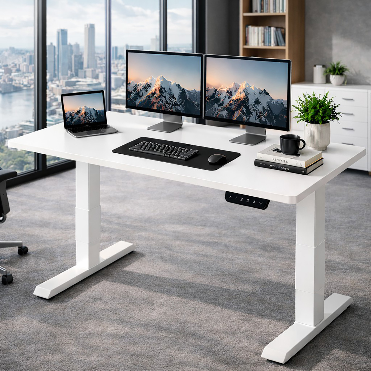 Electric adjustable office table for ergonomic sit-stand workspaces in Nairobi, Kenya