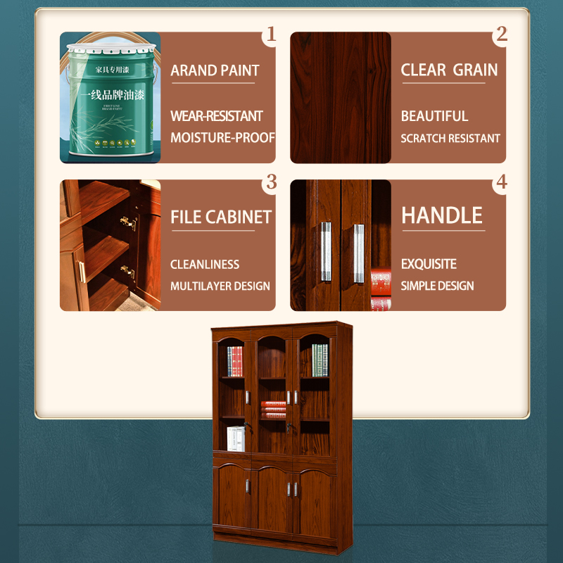 3-door wooden filing cabinet with spacious storage compartments for organizing files and office documents, ideal for offices, institutions, and workspaces in Nairobi, Kenya.