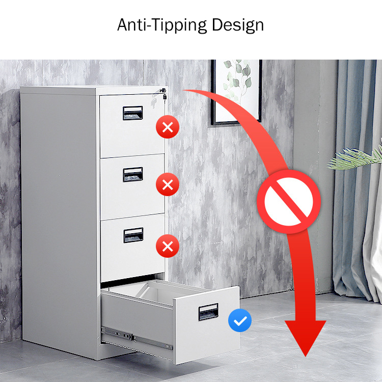 4-drawers filing cabinet for organized document and office file storage in Nairobi, Kenya.