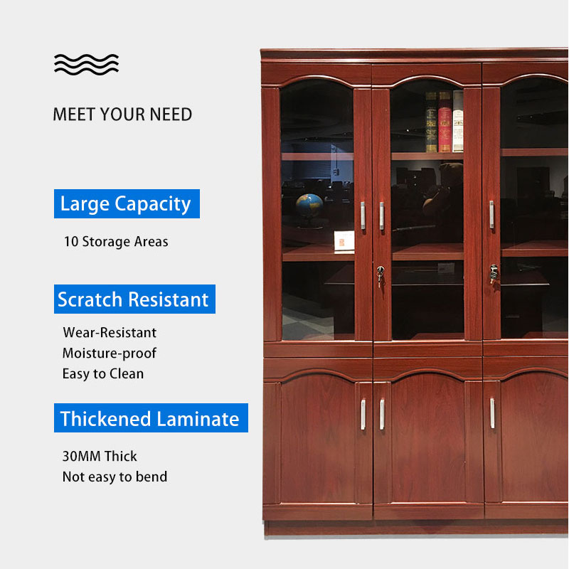 3-door wooden filing cabinet with spacious storage compartments for organizing files and office documents, ideal for offices, institutions, and workspaces in Nairobi, Kenya.