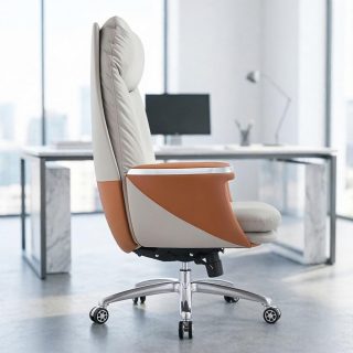 Executive recliner seat with padded high backrest and reclining function for comfortable office use in Nairobi, Kenya.