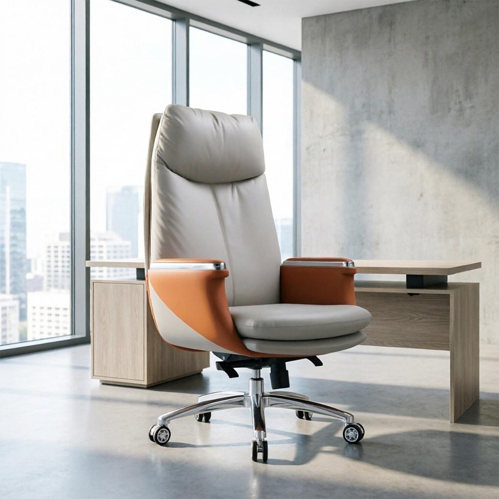 Executive recliner seat with padded high backrest and reclining function for comfortable office use in Nairobi, Kenya.