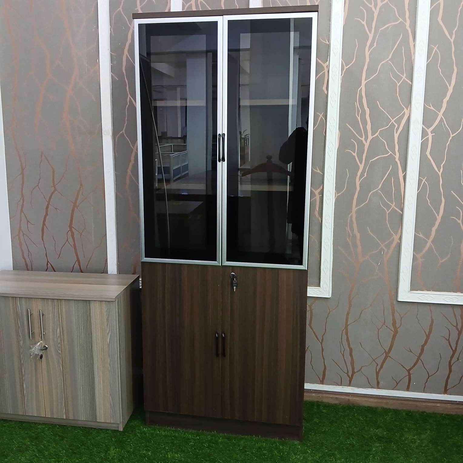 2-door wooden filing cabinet for organized office document and file storage in Nairobi Kenya