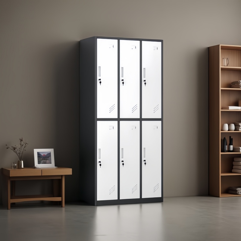 6-lockers filing cabinet with individual secure compartments for office document and personal storage in Nairobi, Kenya.