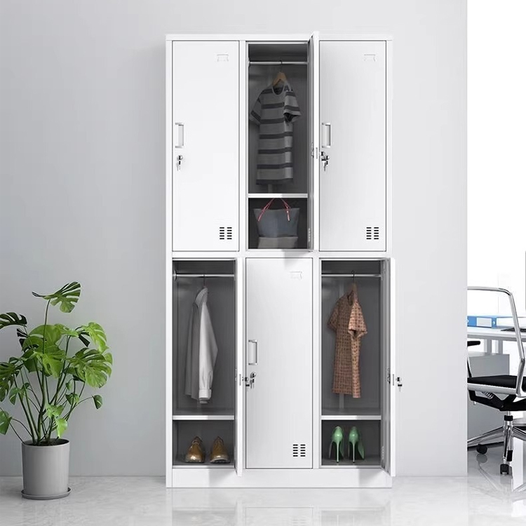 6-lockers filing cabinet with individual secure compartments for office document and personal storage in Nairobi, Kenya.