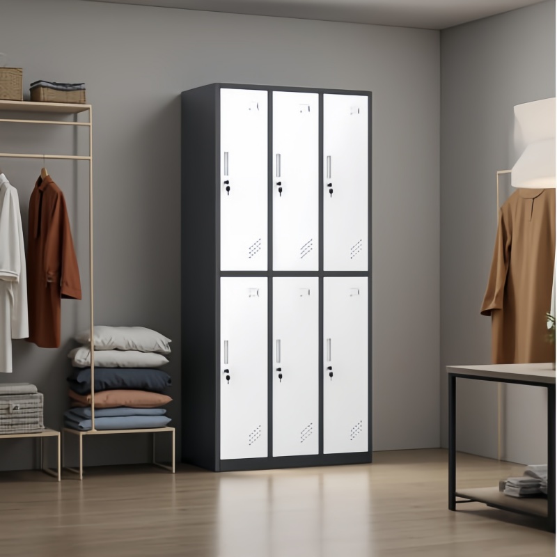 6-lockers filing cabinet with individual secure compartments for office document and personal storage in Nairobi, Kenya.