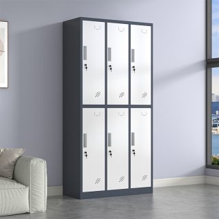 6-lockers filing cabinet with individual secure compartments for office document and personal storage in Nairobi, Kenya.
