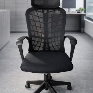 Orthopedic office seat with ergonomic back support and adjustable design for comfortable long-hour office use in Nairobi, Kenya.