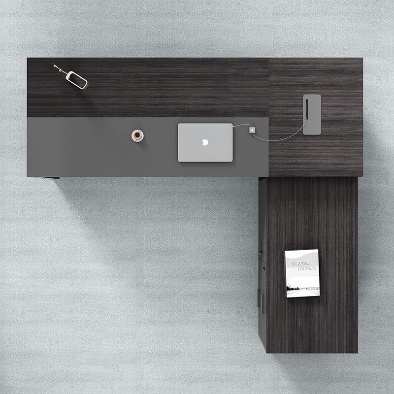 Advanced office desk with spacious work surface and integrated storage for modern office workspaces in Nairobi, Kenya.