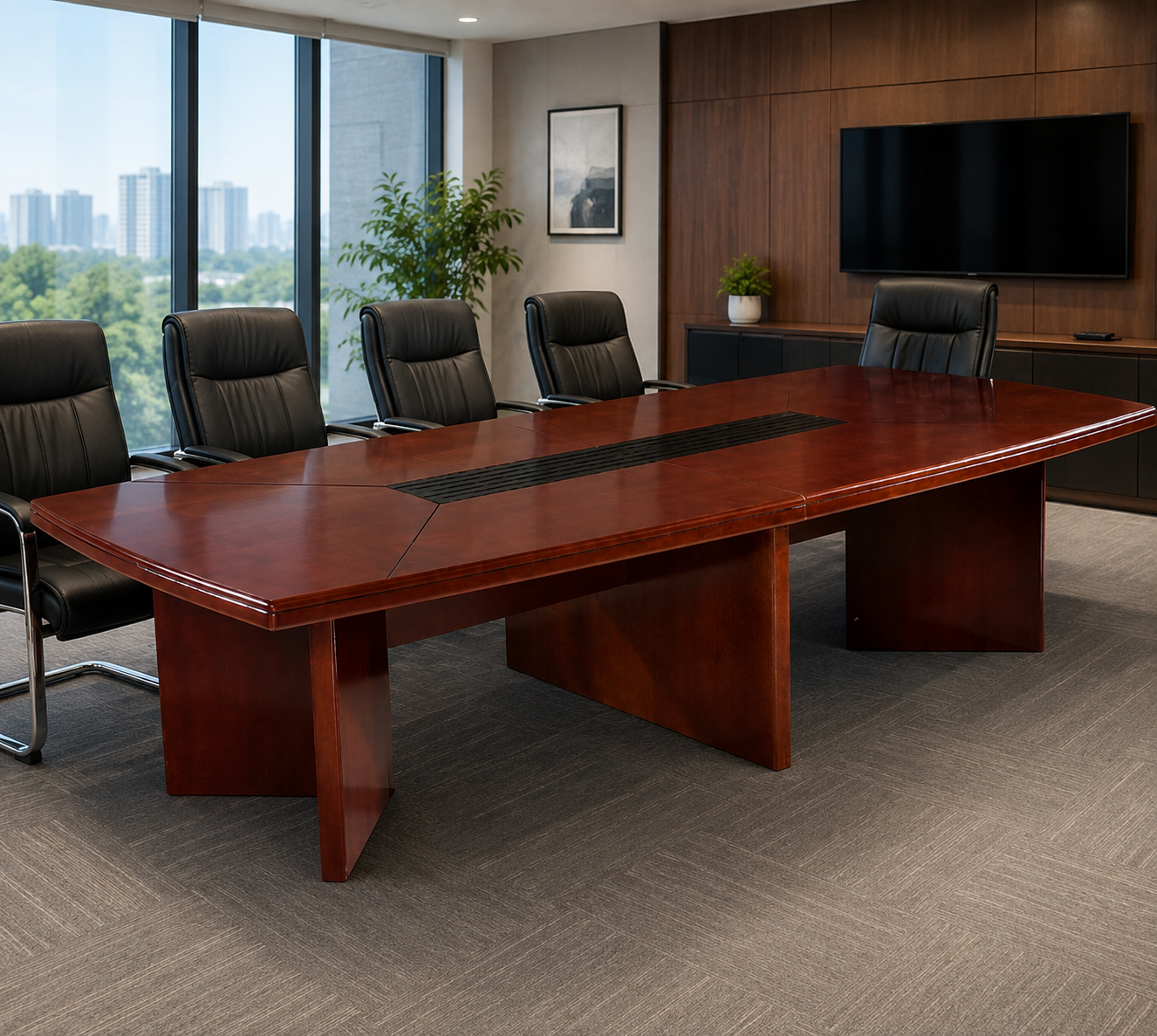 3M conference office table with a spacious professional design for modern boardrooms and meeting rooms in Nairobi, Kenya.