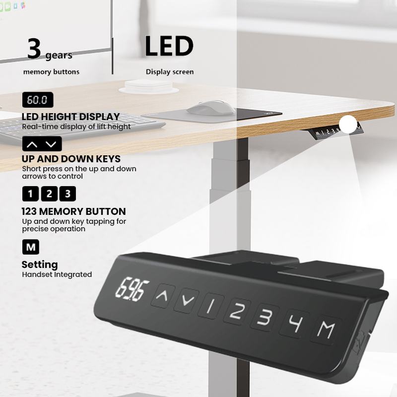 White Adjustable Electric Office Table – Modern Height-Adjustable Standing Desk in Nairobi Kenya