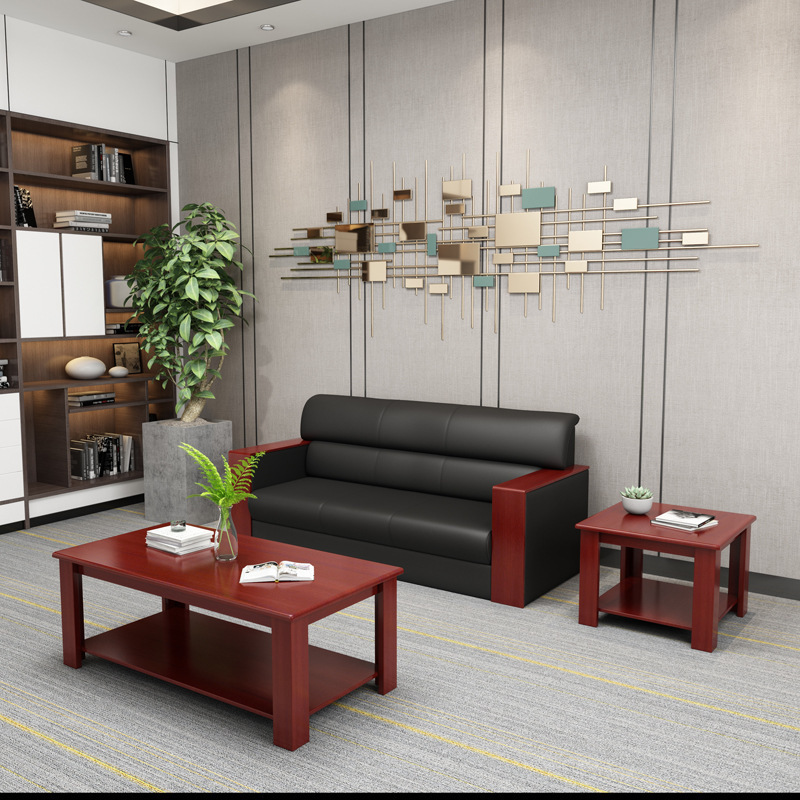 5-Seater Mahogany Office Waiting Sofa – Elegant and Comfortable Reception Seating in Nairobi Kenya