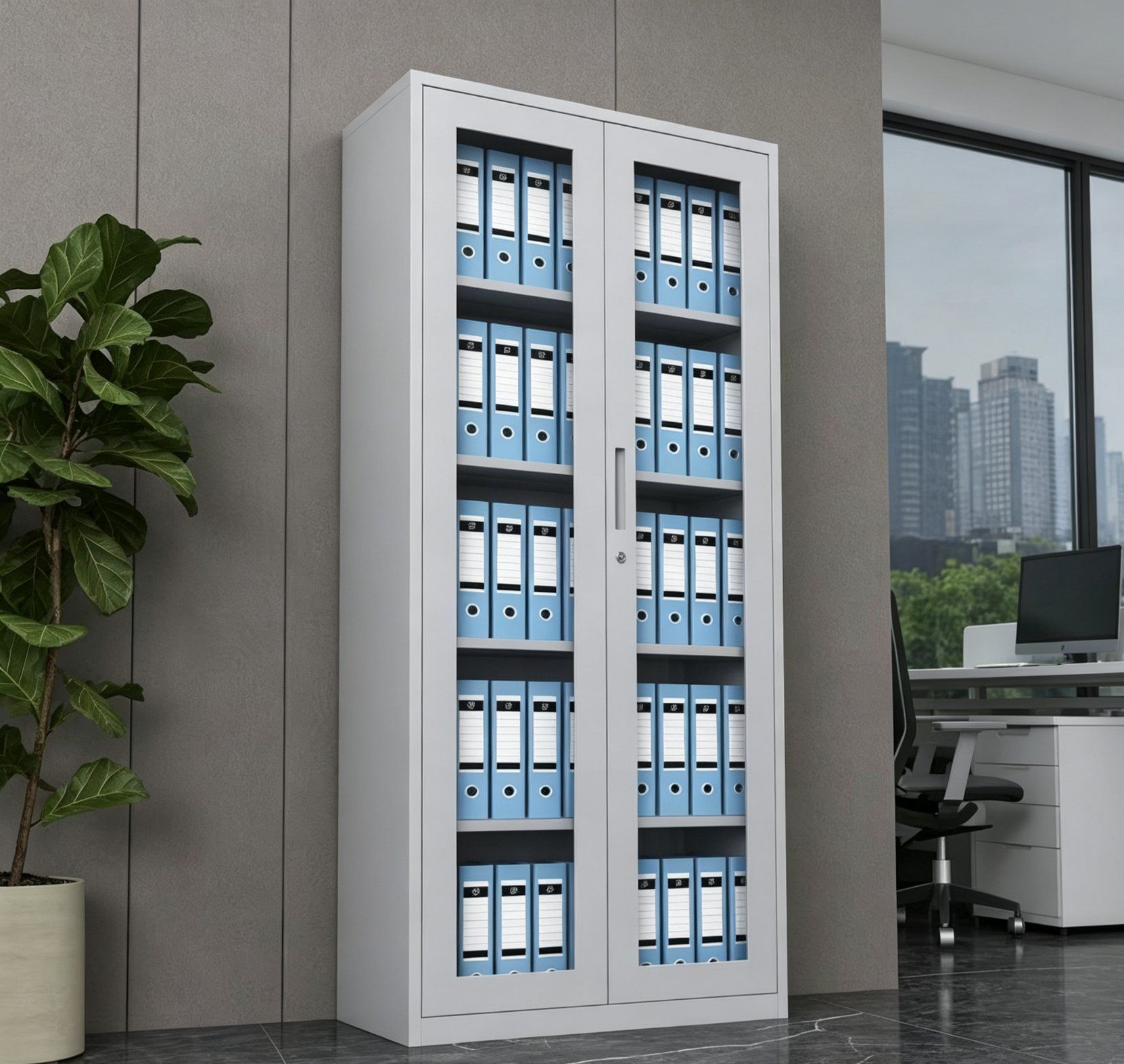 Full Glass Metallic Office Filing Cabinet in Nairobi Kenya