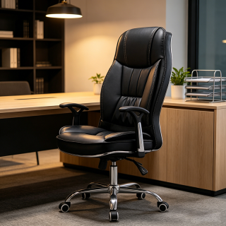 Premium ergonomic executive office seat with supportive backrest and stylish design in a modern office in Nairobi, Kenya