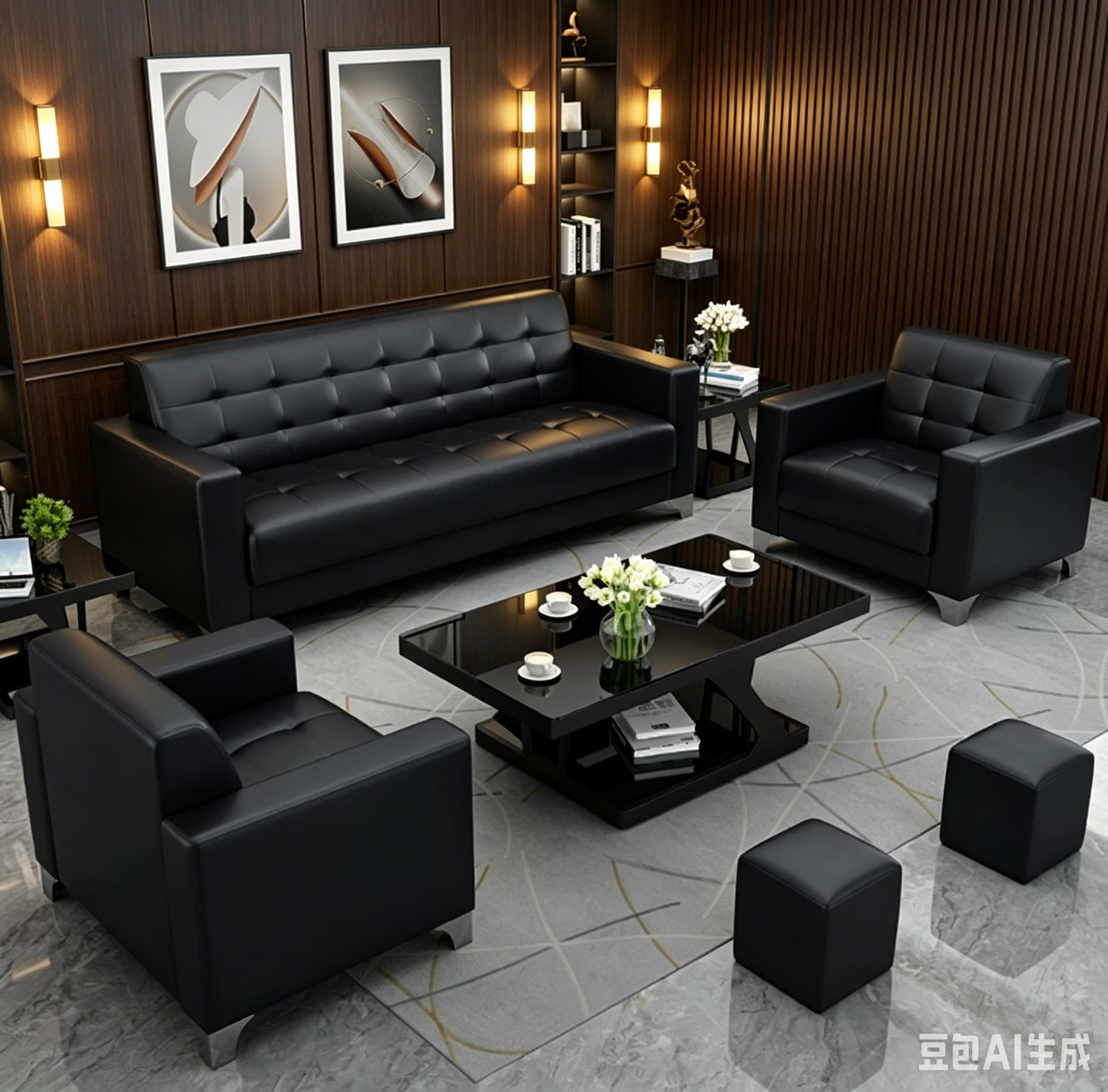 5-Seater Waiting Sofa – Spacious Comfortable Reception and Office Lounge Sofa for Modern Waiting Areas in Nairobi, Kenya