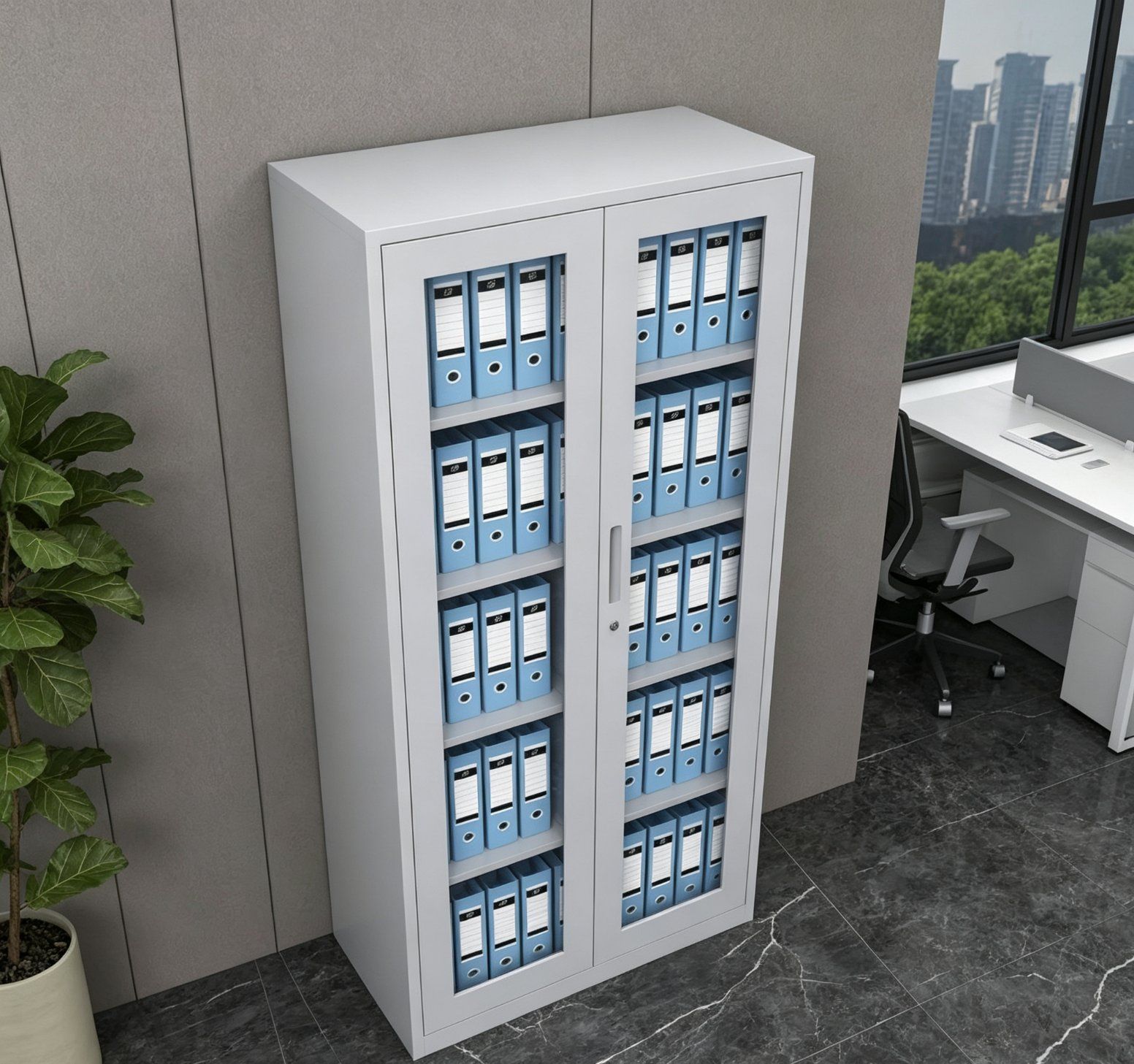 Full Glass Metallic Office Filing Cabinet in Nairobi Kenya