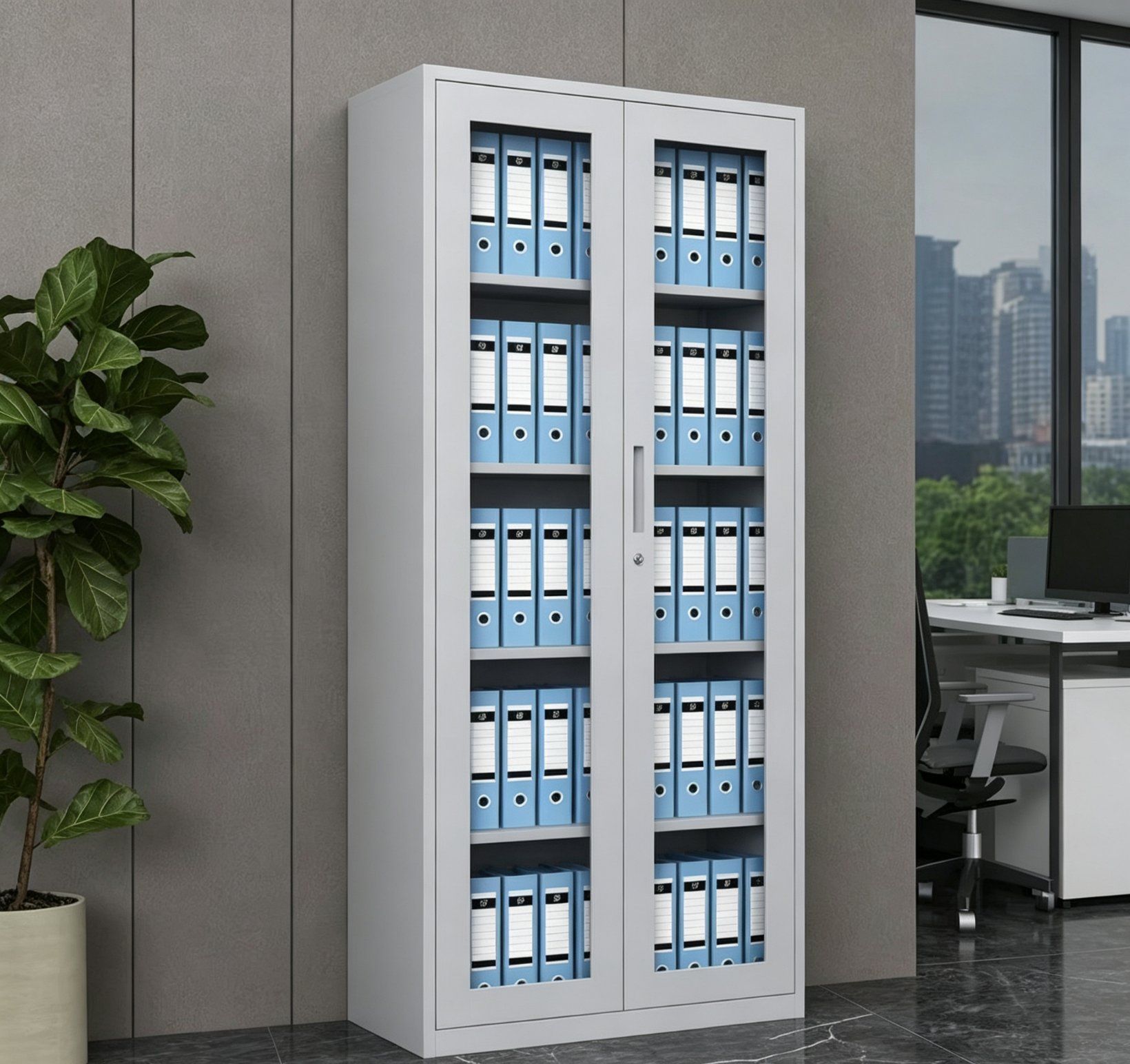 Full Glass Metallic Office Filing Cabinet in Nairobi Kenya