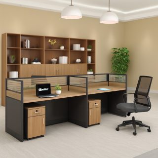 Modern 2-way office workstation with two spacious workspaces and professional office design in Nairobi, Kenya