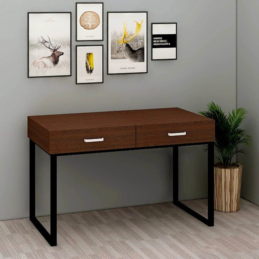 Modern 2-drawer study desk with spacious work surface and storage drawers in a home office in Nairobi, Kenya