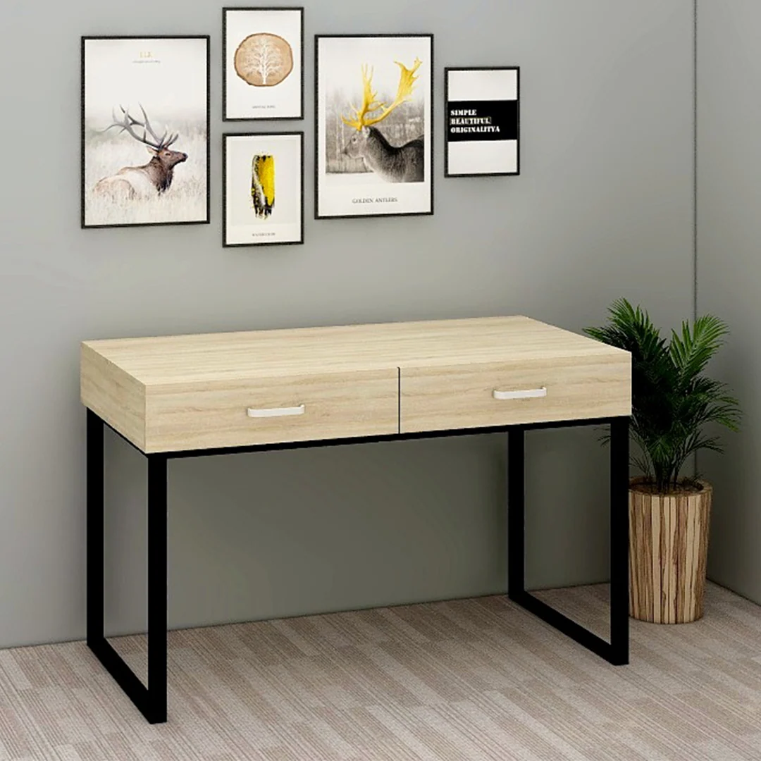 Modern 2-drawer study desk with spacious work surface and storage drawers in a home office in Nairobi, Kenya