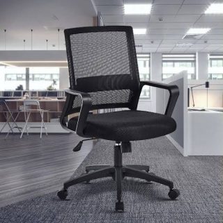Ergonomic secretarial office seat with supportive backrest and comfortable design at a professional workstation in Nairobi, Kenya