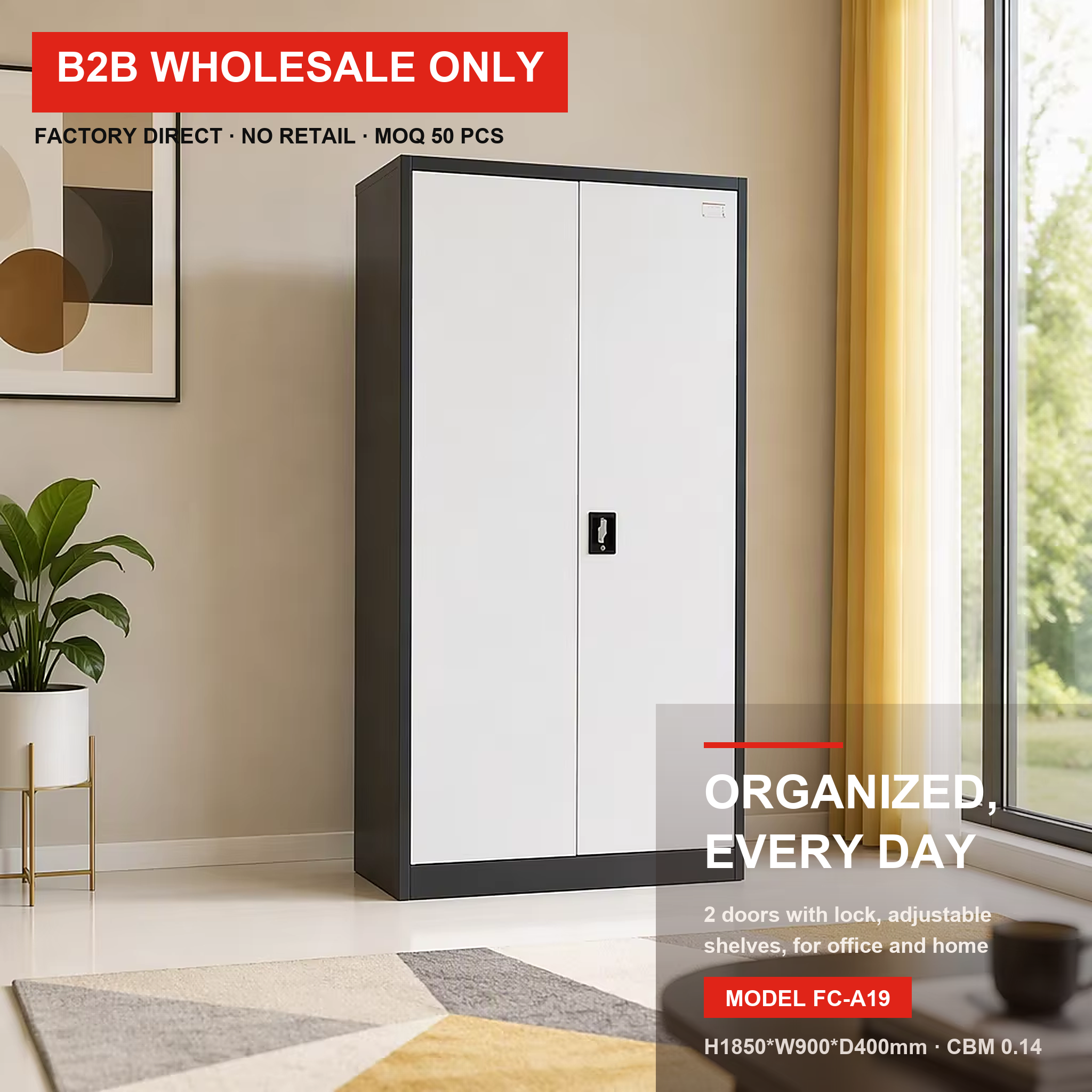 2-Door Full Metallic Office Filing Cabinet in Nairobi, Kenya
